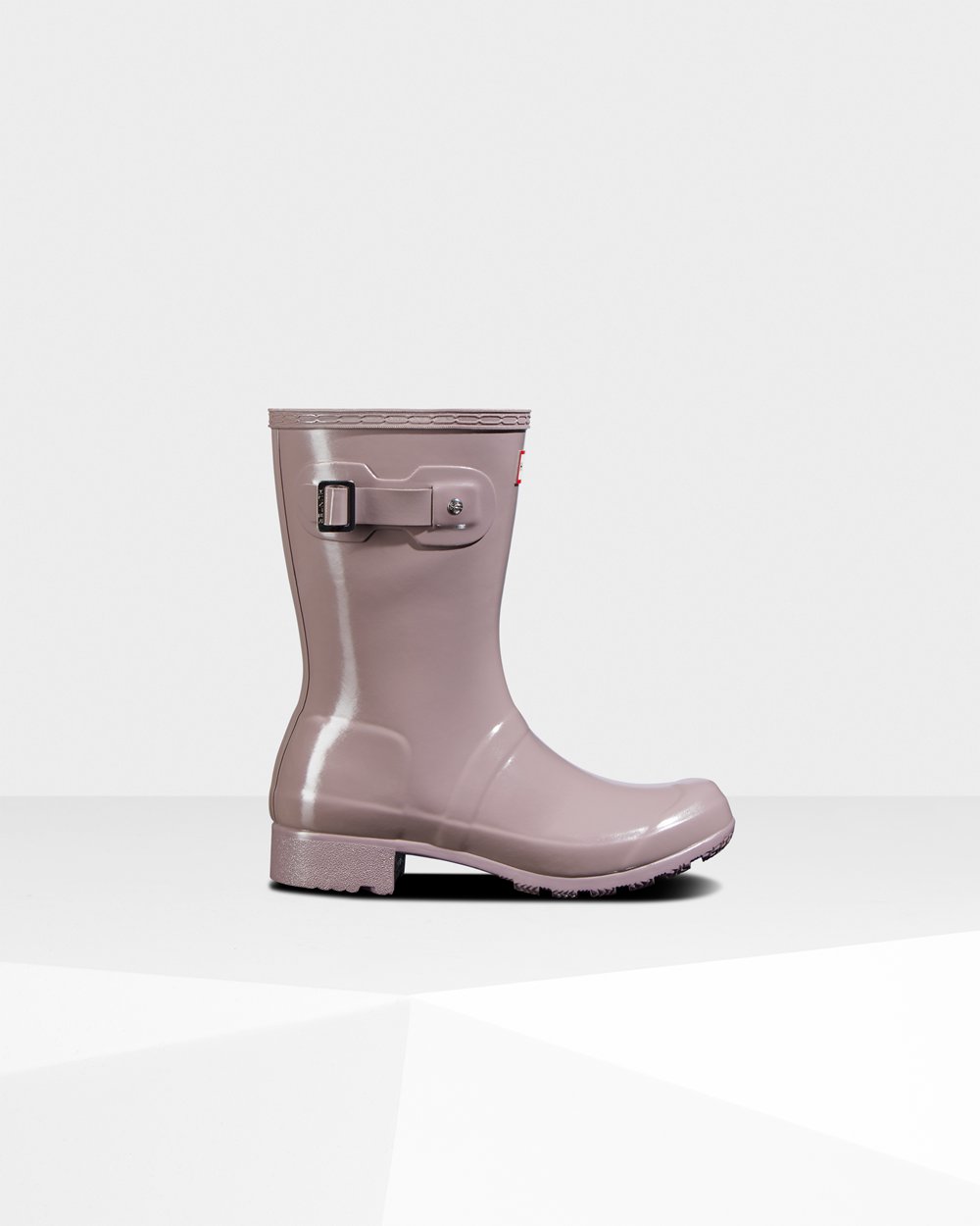 Women Hunter Original Tour Foldable Gloss | Short Rain Boots Purple | NZ-65948-RIHV